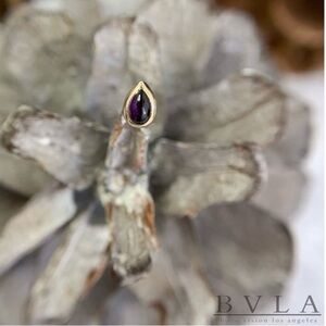 bvla (body vision Los Angeles) 14k Yellow Gold Amethyst Pear Earring End